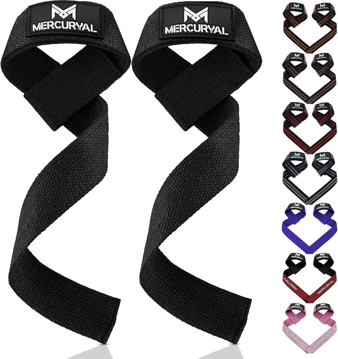 SnelShoppen - Powerlifting Straps - Deadlift Lifting Straps - Gym Accessoires - Ergonomisch Ontwerp - Fitness Studio - Voor Meer Gewicht en Comfort