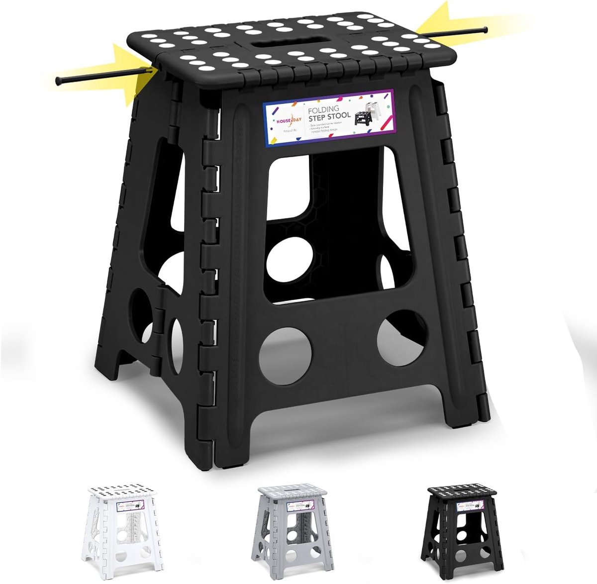 SnelShoppen - 40cm Vouwkruk - Opvouwbare Keukenstoel - Ruimtebesparende Tuinstoel - Duurza