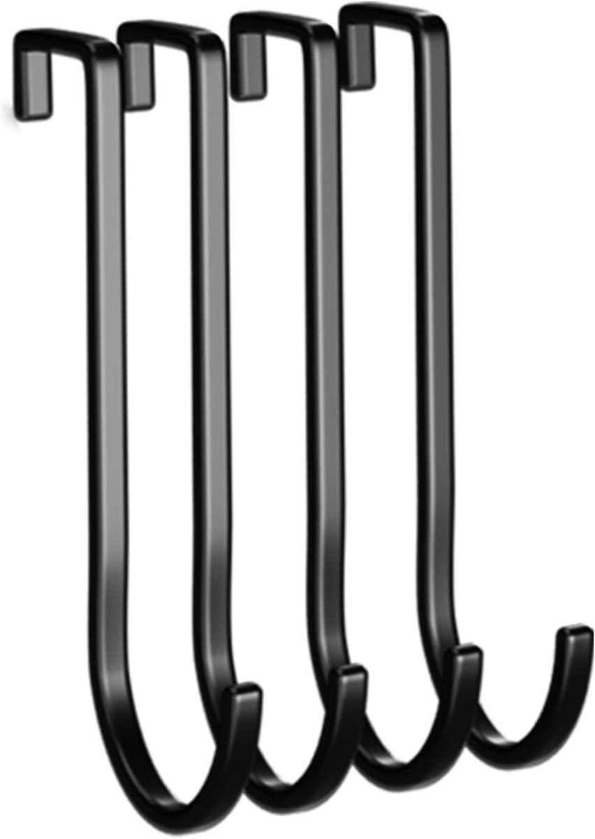 SnelShoppen - Magnetische Strip Haakset 15 Stuks, Zwarte Gereedschap Haken, Tuin Gereedschap Wandmontage, Robuuste Opslaghouders voor Keuken en Garage