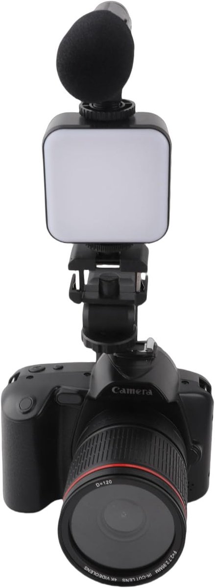 SnelShoppen - 4K 64MP HD Digitale Camera met 3-inch IPS Kleuren Scherm, WIFI, 16x Digitale Zoom, 120 Graden Groothoek en Vullicht voor Nachtfotografie
