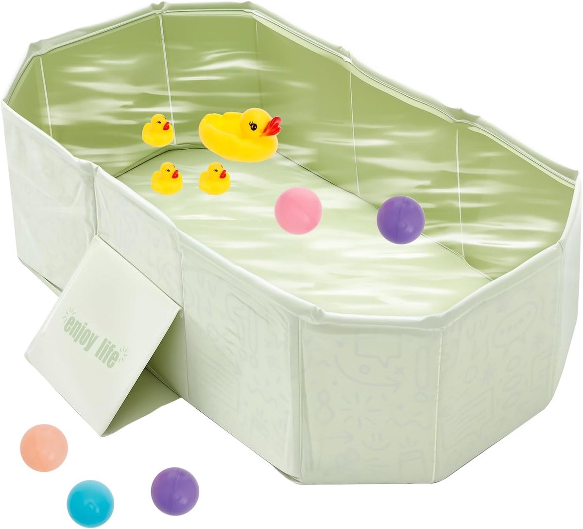 SnelShoppen - Vouwbare Baby Badkuip voor Kinderen en Peuters, Portable Badtray met Ondersteuning voor Pasgeborenen, 0-8 Jaar, Geïntegreerde Badkuip me