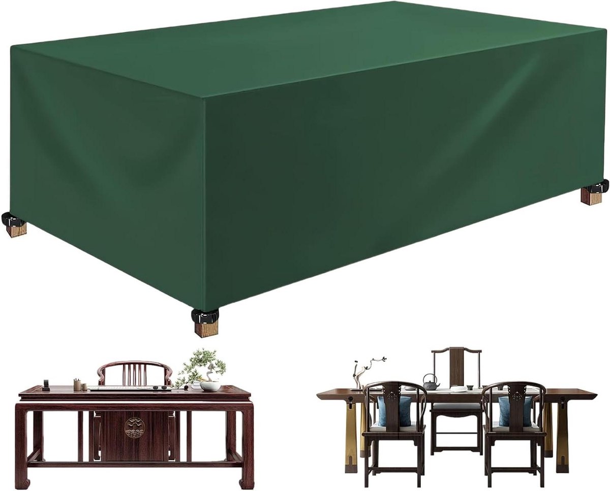 Beschermhoezen Tuinmeubelen - Hoes Tafelbank - Meubelen Beschermen - Waterdicht Oxford Materiaal - 230 x 60 x 75 cm - Groen