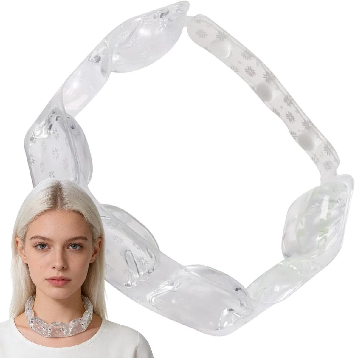 Nek Koelbuis - Koelpakket Nek - Buitenactiviteiten - Verstelbaar Comfort - 60 cm - Wit