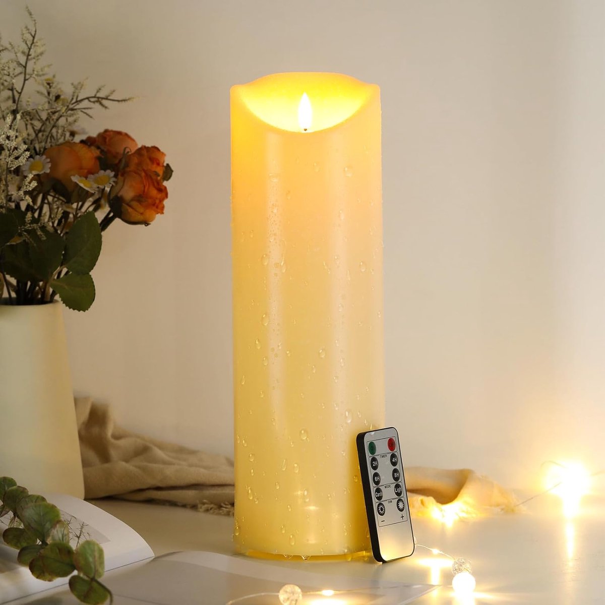 LED Kaarsen met Afstandsbediening 31,5 cm - Spatwaterdicht, Flikkerend, Voor Binnen en Buiten