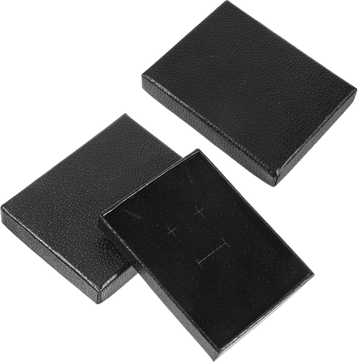 SnelShoppen - 2-delige sieraden geschenkdozen, kleine sieradendozen voor halskettingen, ringen, armbanden en oorbellen - Kartonnen organizer met dekse