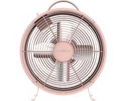 Tafelventilator 20,3 cm Retro met 2 Snelheden – 25W – Stabiele Basis – Roze