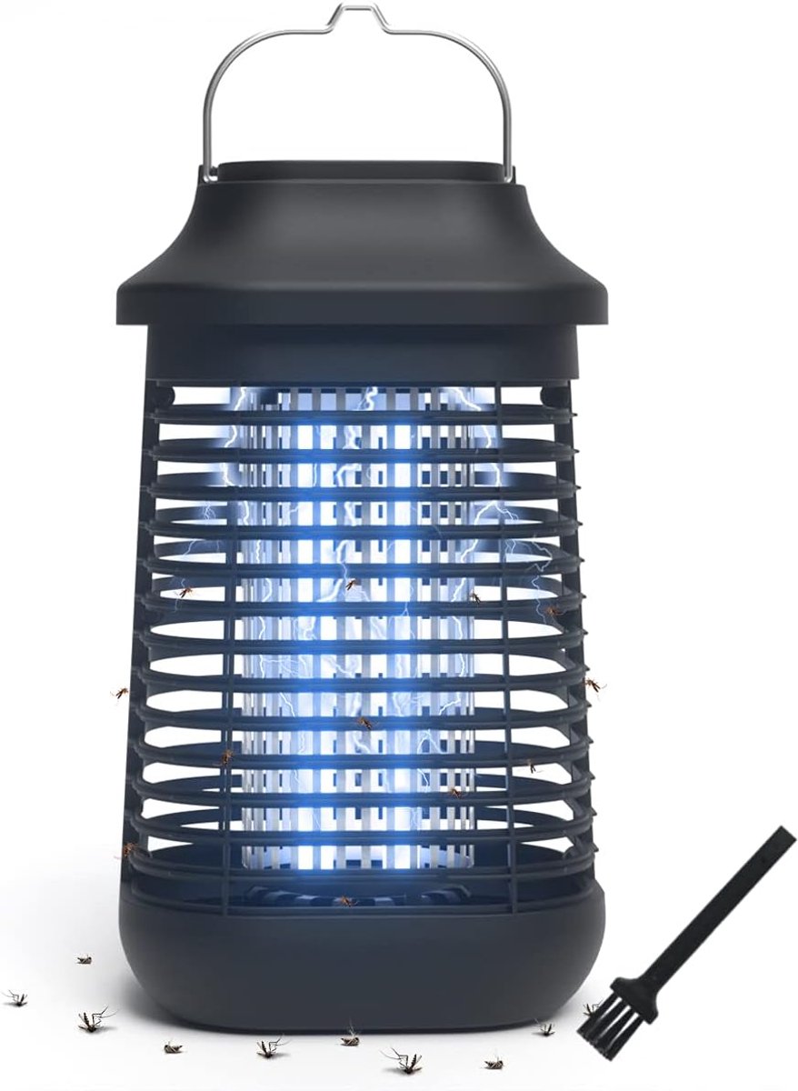 SnelShoppen - Elektrische Muggenval voor Buiten en Binnen, Waterdichte Metalen Behuizing, 4200 V, 20 W, Ideaal voor Tuin, Terras, Camping en Feestjes