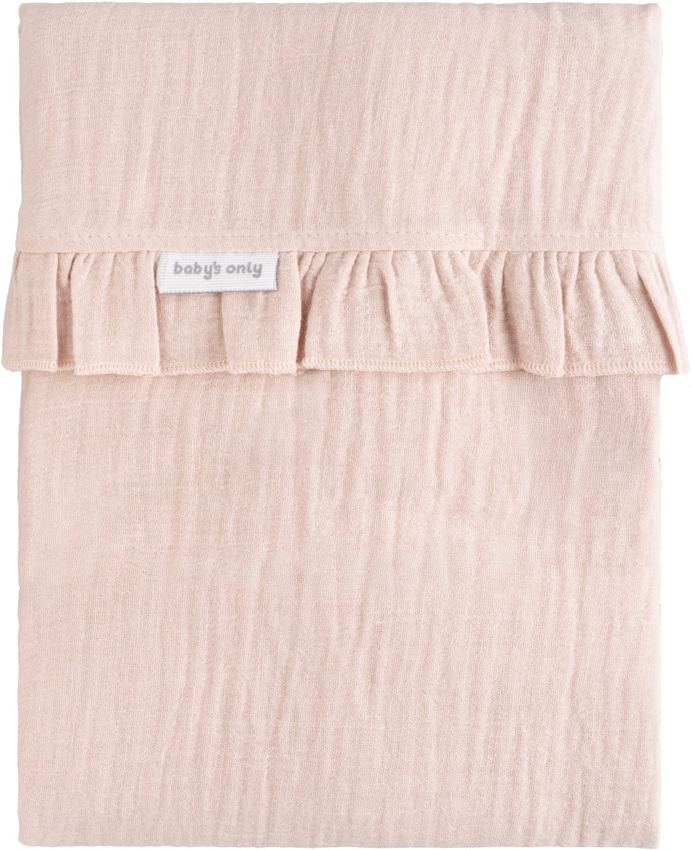 Baby's Only Ledikantlaken Calm - Laken voor de ledikant - Met ruffle - Babylaken - TOG 0.2 - Oud Roze - 120x150 cm - Gemaakt van 100% katoen
