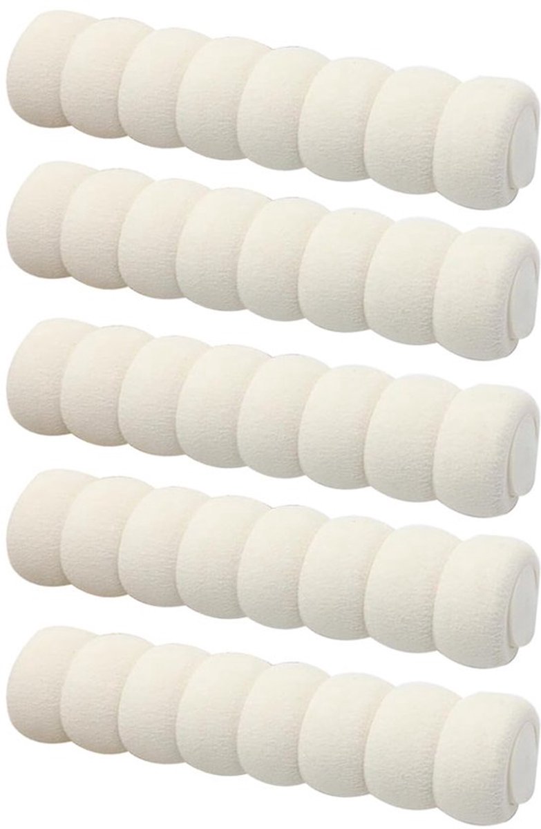 5 stuks deurknophoezen, deurgreep, zachte schuimrubberen veiligheidsafdekking, deurknoppen, handgreep, beschermend (wit)