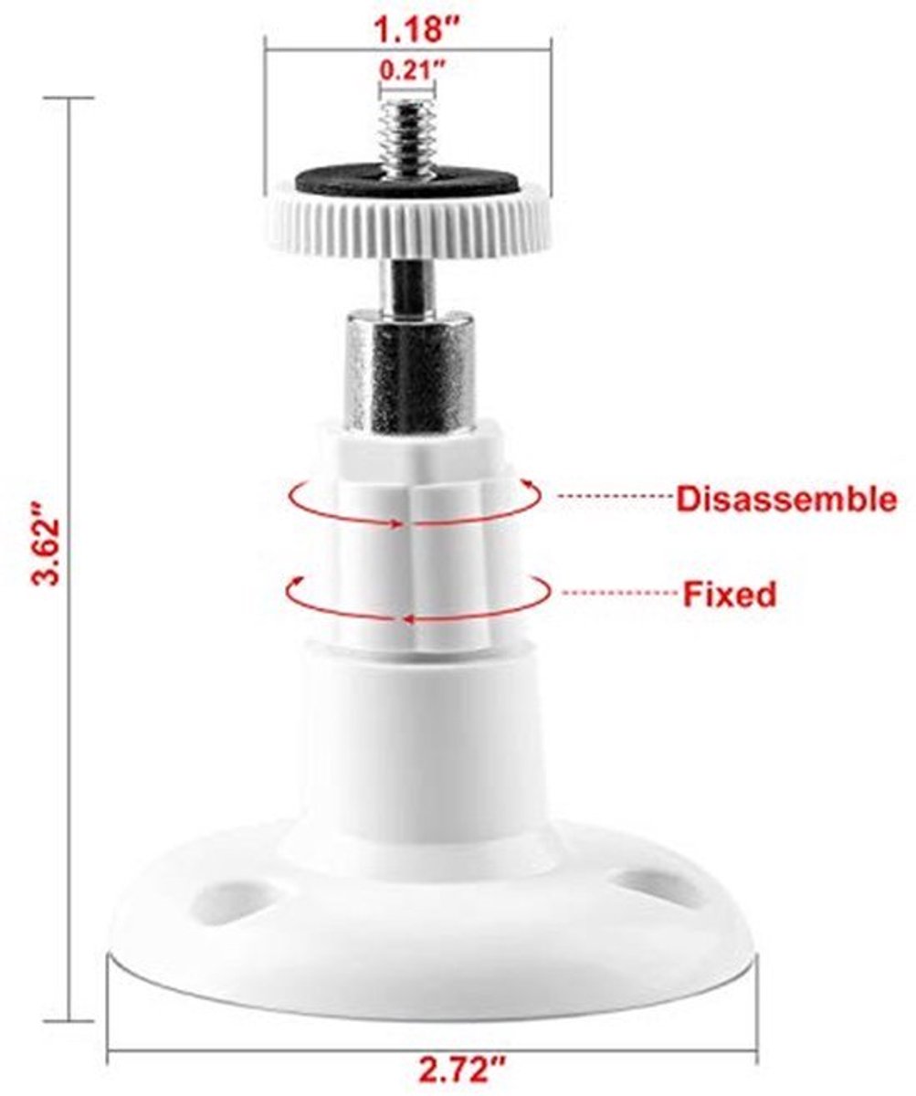 Beveiligingscamera Wandhouder 2 Stuks - Verstelbaar voor Arlo, Arlo Pro en Compatibele Modellen - Wit