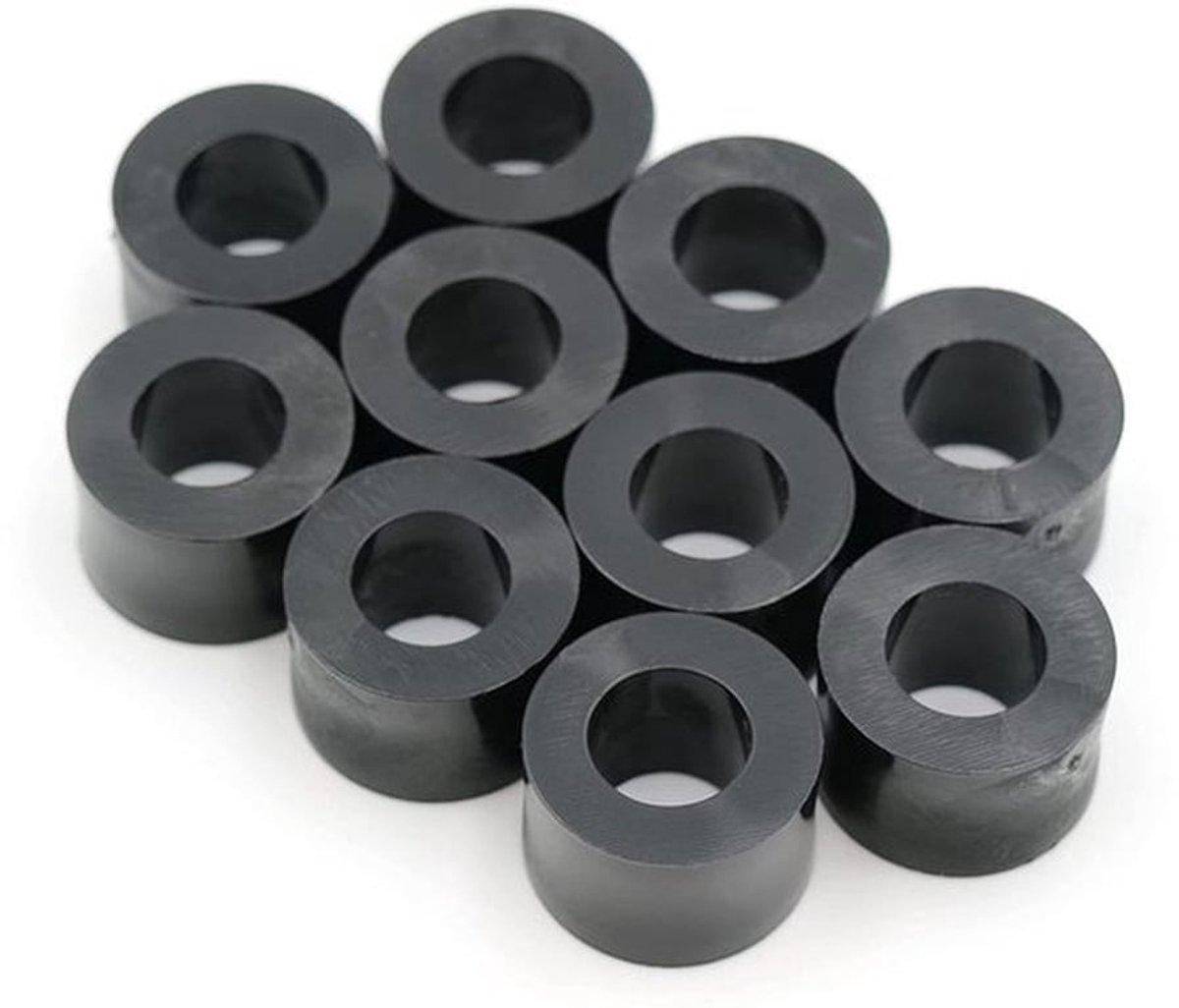 10 x spacer sleeves washers L 7 mm x Ø 10/5 mm M5 round HD polyethylene