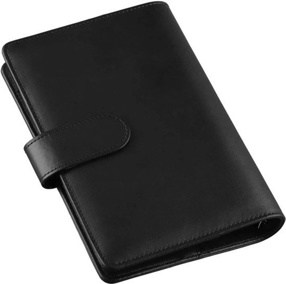 Notitieboek A5 PU-leder navulbaar - Zwart met magnetische gesp en sluiting