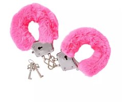 Handboeien pluche - Fluffy handboeien - Hand cuffs - Roleplay - Erotische speeltjes - Seksspeeltje - Vastbinden - Erotiek - Inclusief 2 sleuteltjes - Roze - Jonyx