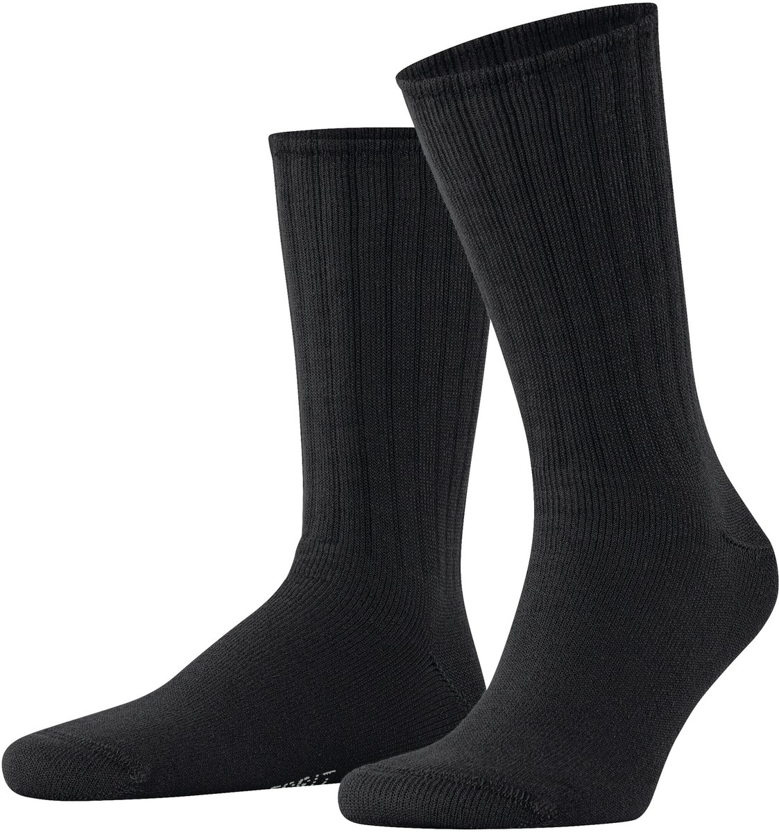 Esprit Rib Boot eenkleurig katoen sokken heren zwart - maat 39-42