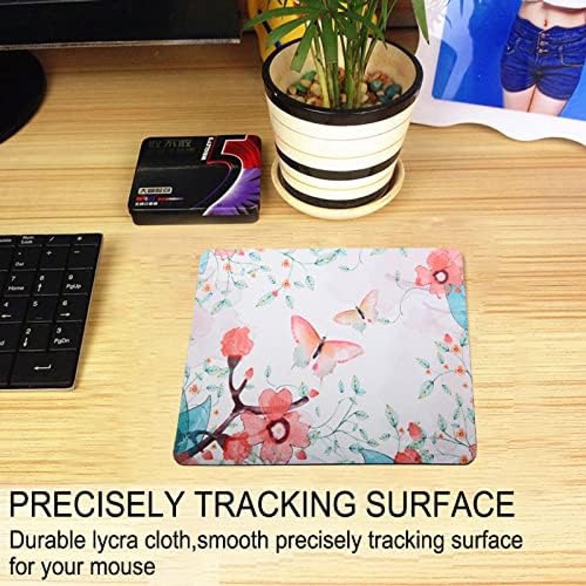 SnelShoppen - Muismat Gaming Office met Designs 24x20 cm - Antislip Rubber - Perfect voor Computer en Laptop - Kleurrijk en Duurzaam