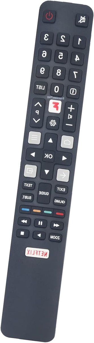 Afstandsbediening - Universele Bediening - TV Kijken - Directe Werking - 4 x 12 cm - Zwart