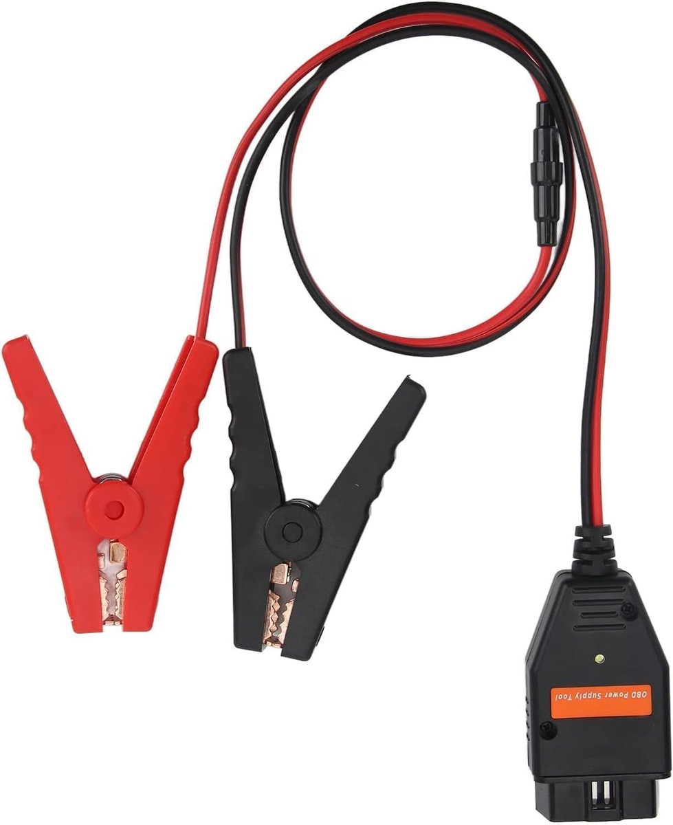 Thijox - Auto OBD2 ECU Connector, Noodstroomkabel Economizer, Geheugenbesparing, Hoge Kwaliteit ABS, Elektronische Gegevens Behoudt voor Auto's, Unive