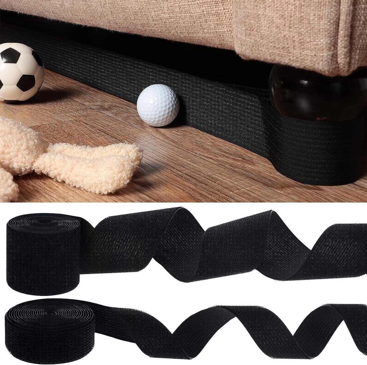 Een bankstopper van 7,5 cm * 3,1 m, verstelbaar en flexibel, geschikt voor huisdieren en kinderspeelgoed, past op diverse meubelpoten.
