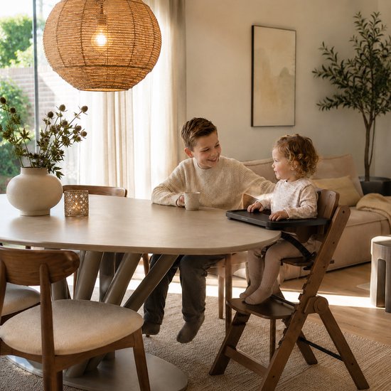 Deryan Odin Luxe Kinderstoel met Bouncer - Donkerbruin/Donkergrijs van Deryan — afbeelding 5