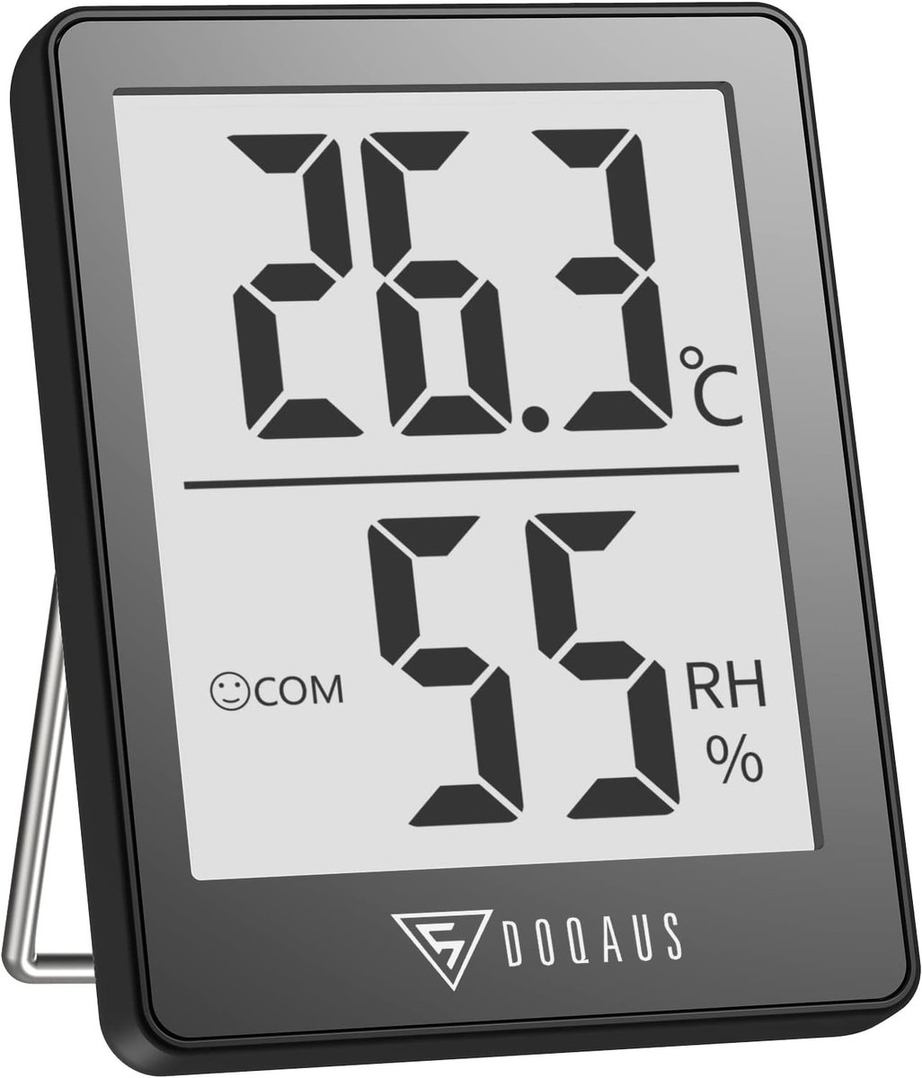 Digitale Thermo-hygrometer - Binnenthermometer Luchtvochtigheid - Klimaat Monitoren - Hoge Nauwkeurigheid - 45 x 58 cm - Grijs