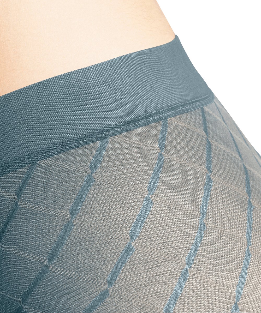 FALKE Intrigue gedessineerd materiaal transparent 30 DEN panty dames blauw - maat M