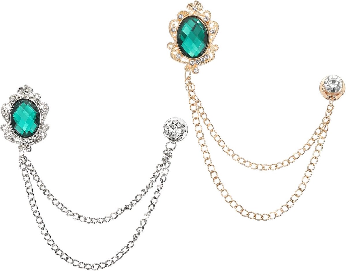 Gem Opknoping Ketting Broche Pins, Strass Mannen Gem Broche Pak Pins Reversspeldjes