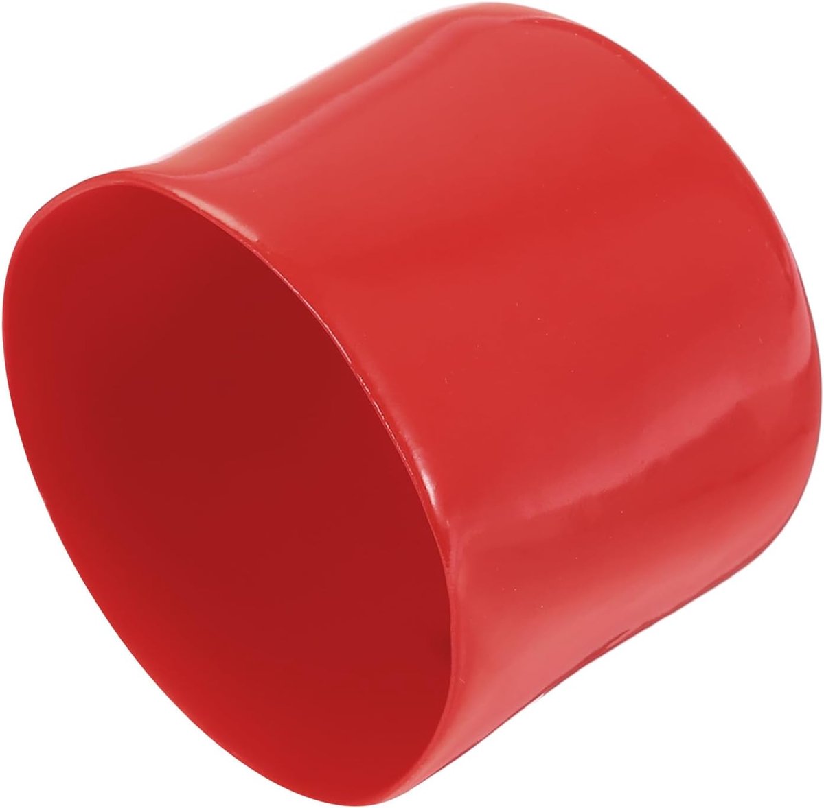 8 stuks rubberen bits met een binnendiameter van 46 mm, ronde eindkap van vinyl, schroefschroefdraadbescherming, kleur: rood
