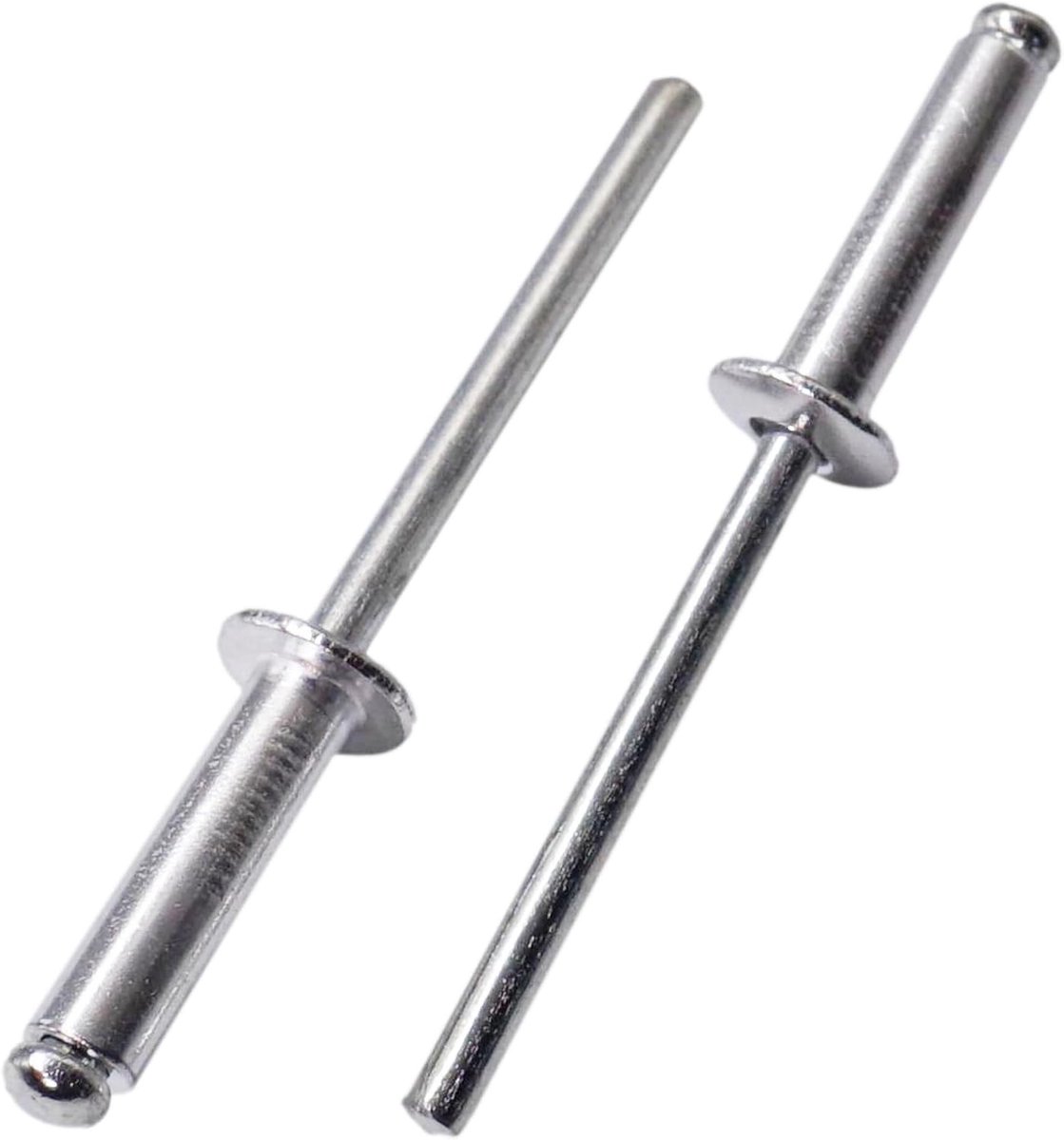 (250 stuks) Aluminium blindklinknagels 4,8 x 18 mm, stalen doorn, popklinknagels, koepelkop, DIN 7337 klinknagels