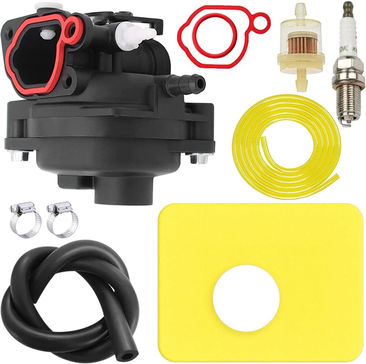 799583 593261 carburateur luchtfilterkit voor Briggs & Stratton 591160 595656 591979 300E 450E 500E 550EX 125cc 140cc 08P502 09P602 serie grasmaaier motoronderdelen met brandstofleidingen