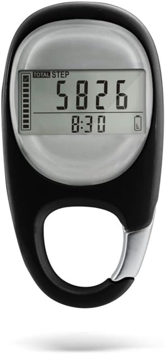 Digitale stappenteller voor wandelen 3D stappenteller met clip stappen afstand calorieën geheugen oefening fitness activiteit tracker voor oudere kinderen