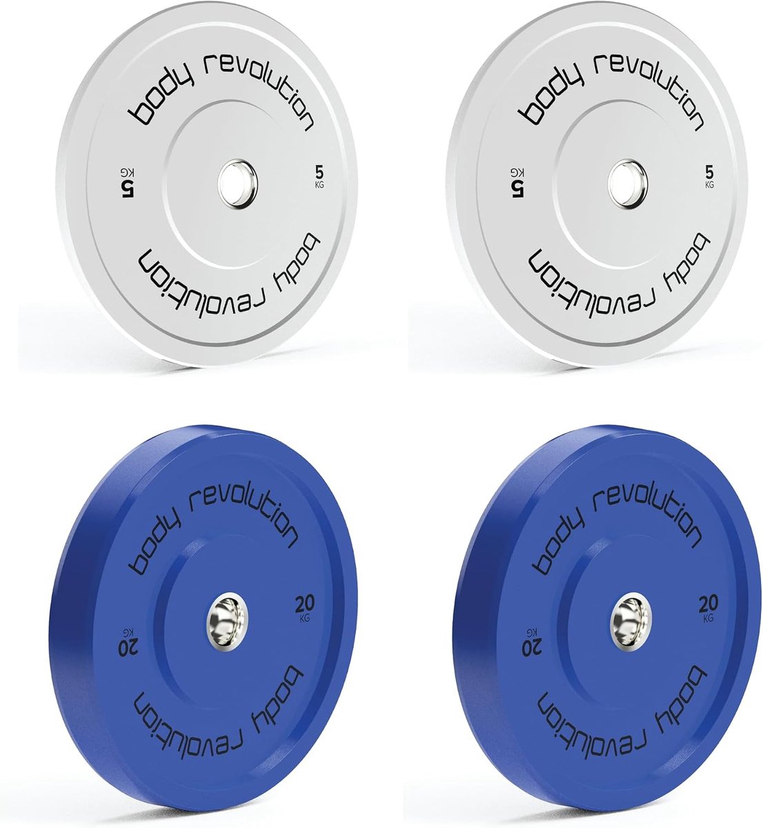 Olympische gewichtschijven 5cm - rubber bumper platen - slank ontwerp - ideaal voor krachttraining - SnelShoppen