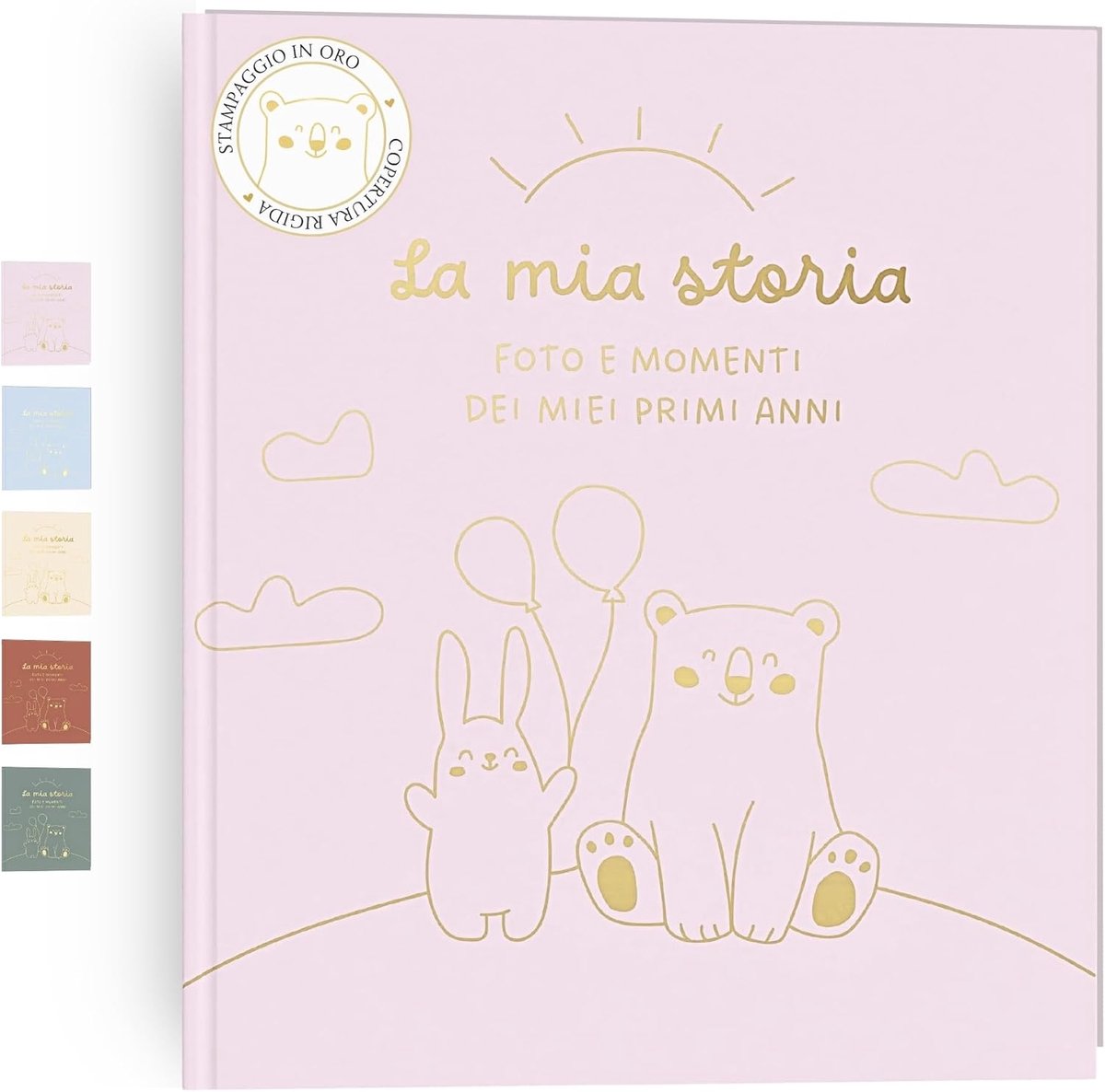 Baby album voor het eerste jaar - roze - 50+ pagina's met stickers - leg herinneringen vast - SnelShoppen