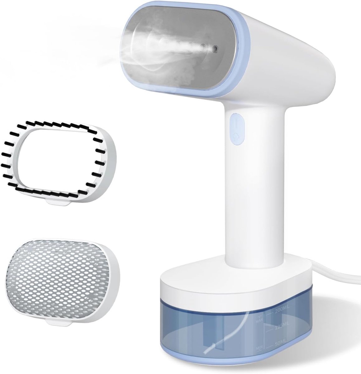 Kledingstomer, handige draagbare kledingstomer, 250 ml grote inhoud, 1600 W, 25 seconden snel opwarmen, automatische uitschakeling, zelfreinigende functie, mini-formaat