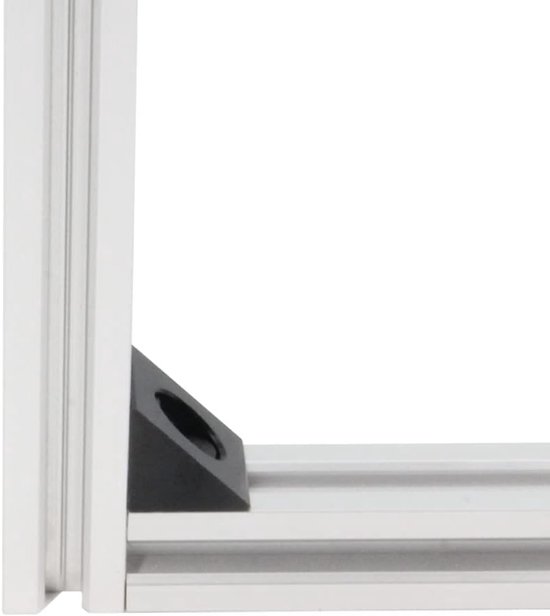 2020 Aluminium Hoek Hoek Beugel met M5x10mm Schroeven en T-Moeren voor 6mm Slot 2020 Serie Aluminium Extrusie Profiel, 8 stks/pak (Zwart-Hoek Hoek) — afbeelding 5
