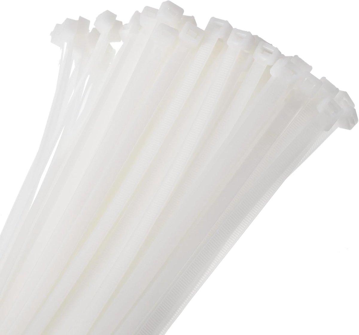 Kabelbinders, zelfborgende extra lange nylon kabelbinders, 10 mm, voor kabelbeheer, 50 stuks, 700 mm, wit