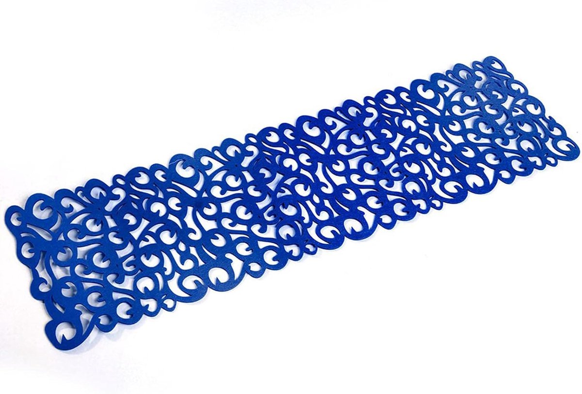 7 kleuren rechthoek holle vilten tafelloper tafelkleed matten placemats huishoudelijke decoraties, 4022 "(marineblauw)