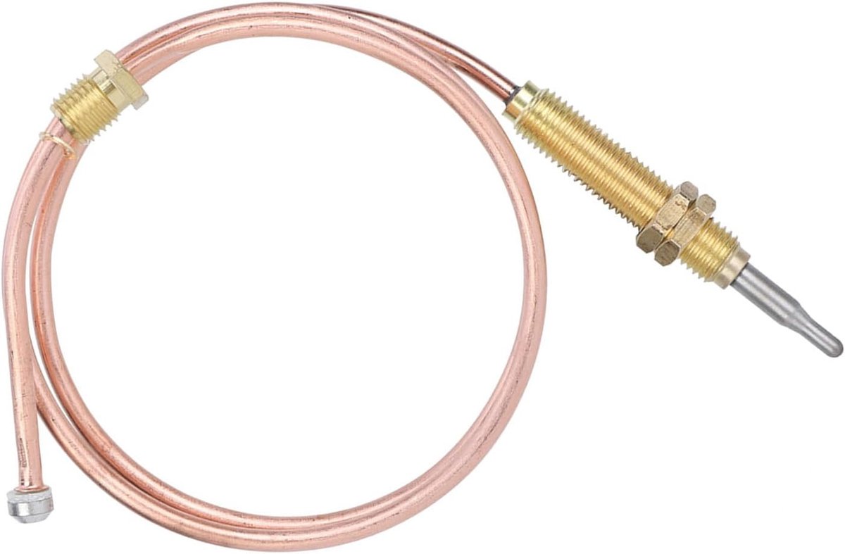 gas-thermokoppelset, 60 cm, M8 x 1, thermokoppels, metalen schroefdraad, voor verwarming, vuurschaal, oven, waterverwarmer (5,5 x 1 cm)