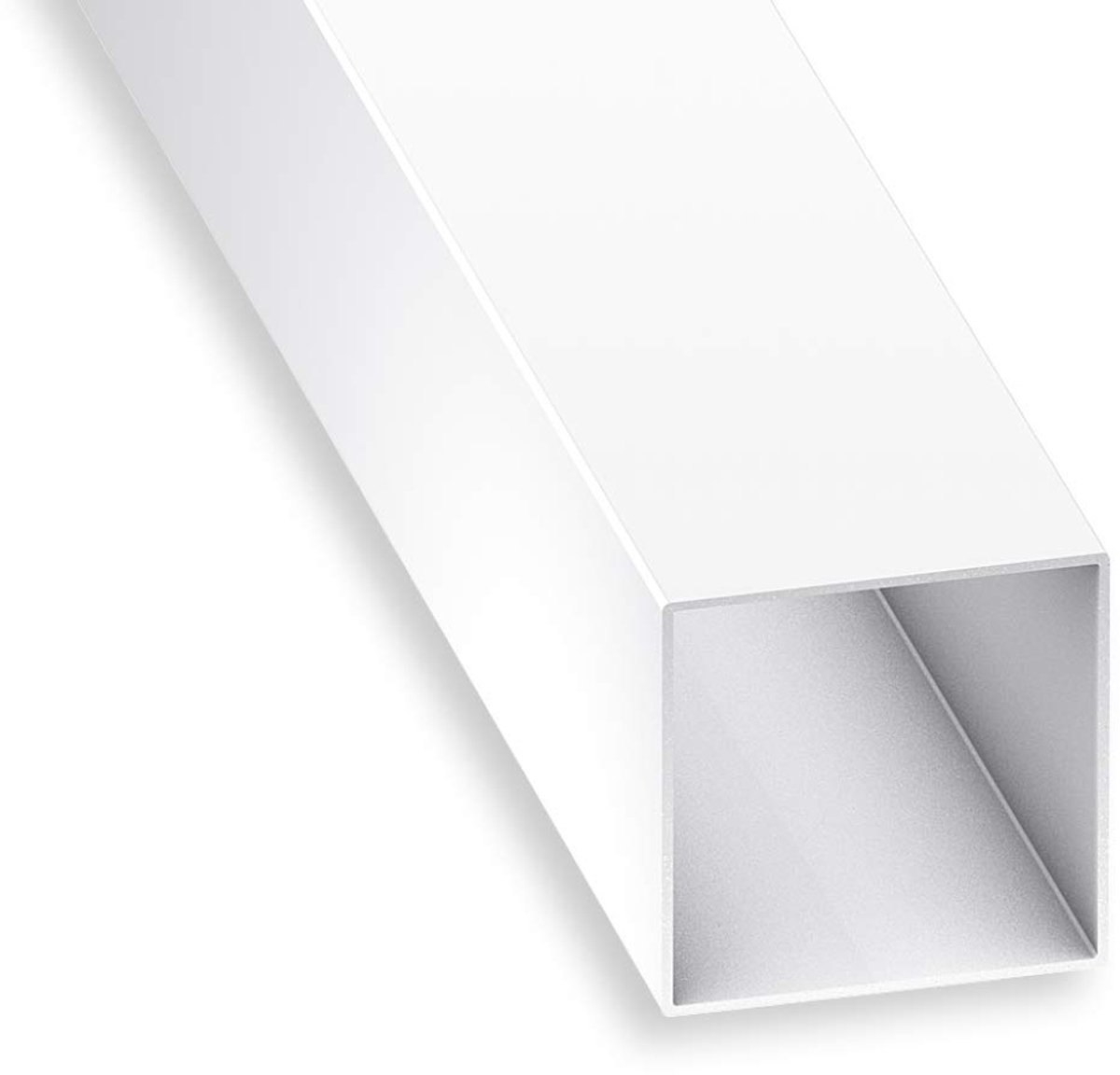 Vierkante buis, pvc, wit, 15 x 15 x 1 mm, 1 m