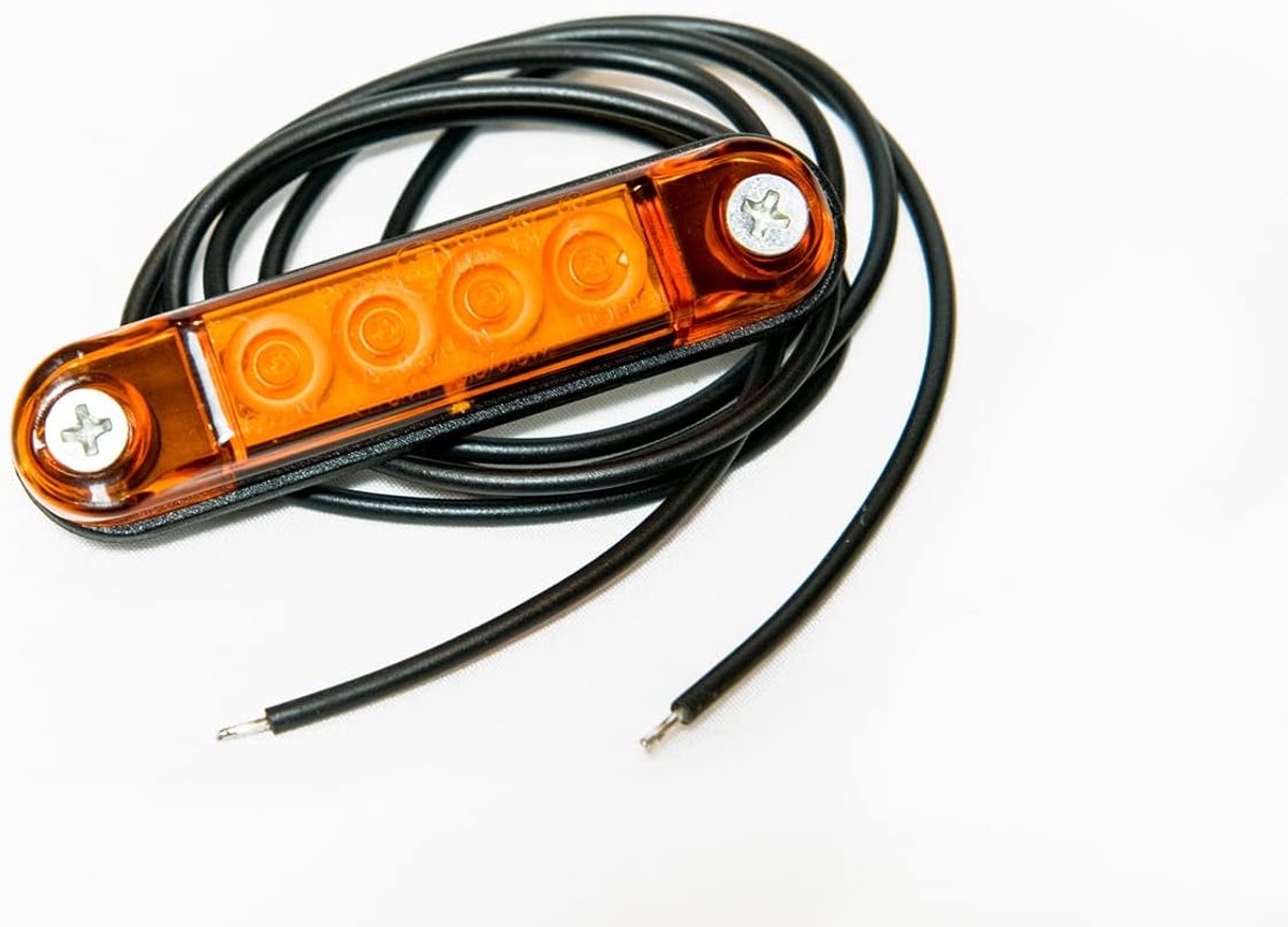 4 stuks oranje 12/24 V fijn parkeerlicht voor auto, bus, vrachtwagen, auto, ATV, caravan, aanhanger
