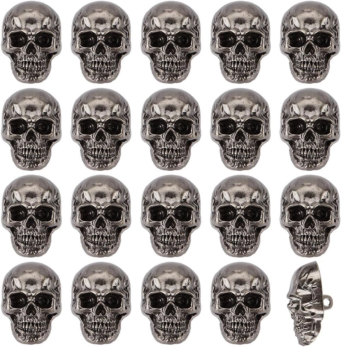 20 stuk Ledere Schadel Hoofddecoratieve Gesp 2mm Gat Metalen Stud Schroef Terug Gesp DIY Klinknagel Conchos Snelle Gesp Studs Voor