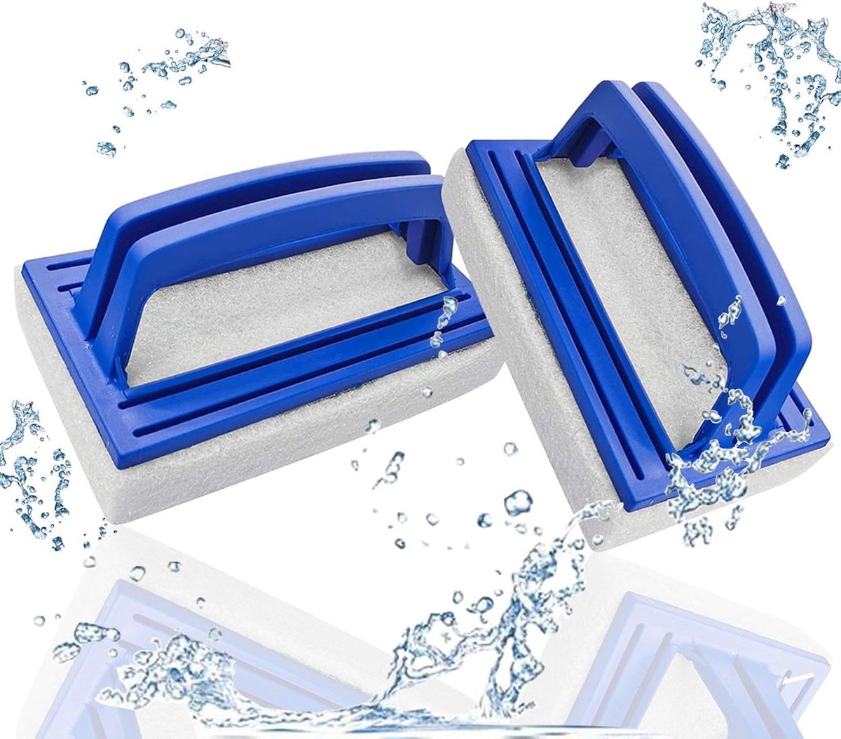 2 stuks sponsborstels voor zwembad, wandborstel, reinigingsgereedschap voor zwemlijnen, spa's, whirlpools, visbekken