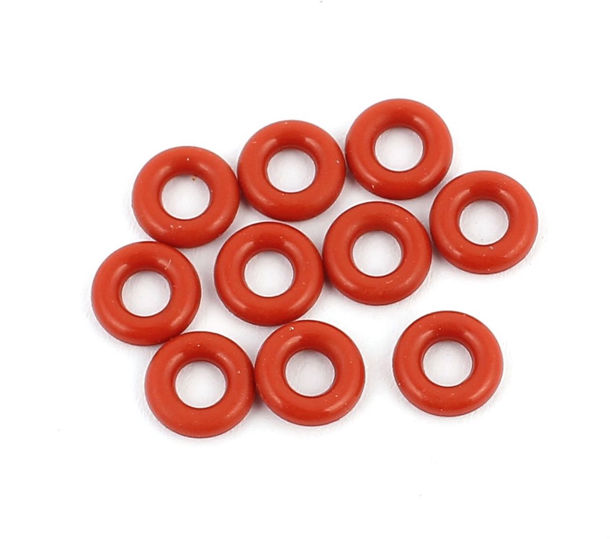 10 stks 7mmx1.9mm Hittebestendige Siliconen O Ring Olie Afdichting Ring Pakking Rood
