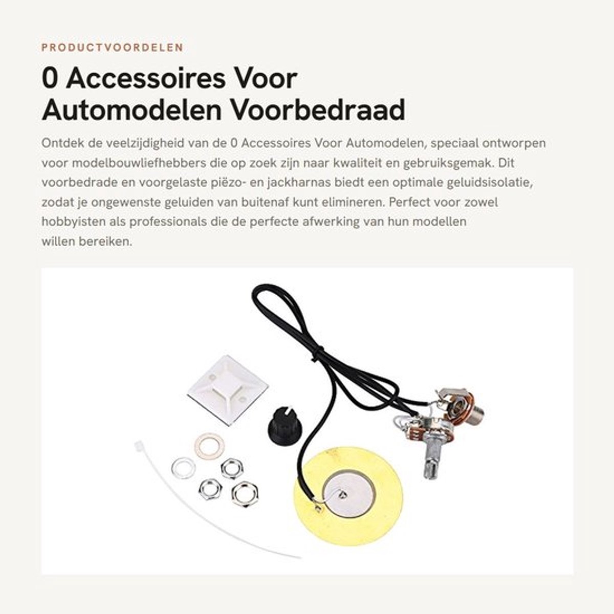 Accessoires voor Automodelen - Geluidsisolatie - Eenvoudige Installatie - Piëzo Harnas - Geschikt voor Snaarmuziekinstrumenten - 3 Stuks - Gitaarmicrofoon