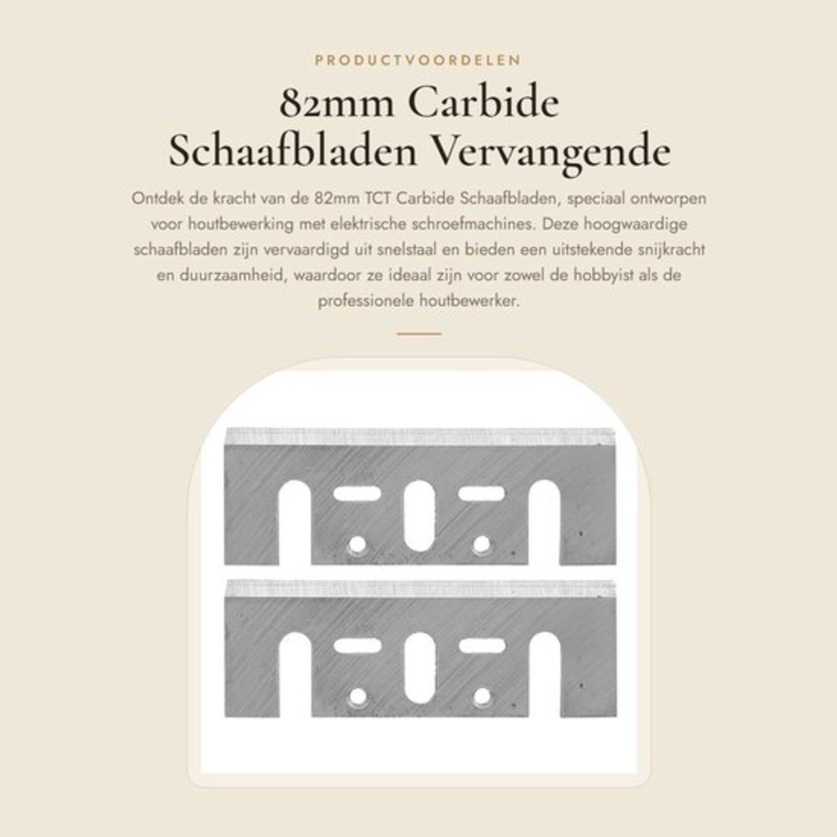 82mm Carbide Schaafbladen - Vervangende Messen voor Houtbewerking - Zilver - Technologie - Geschikt voor Elektrische Schroefmachine