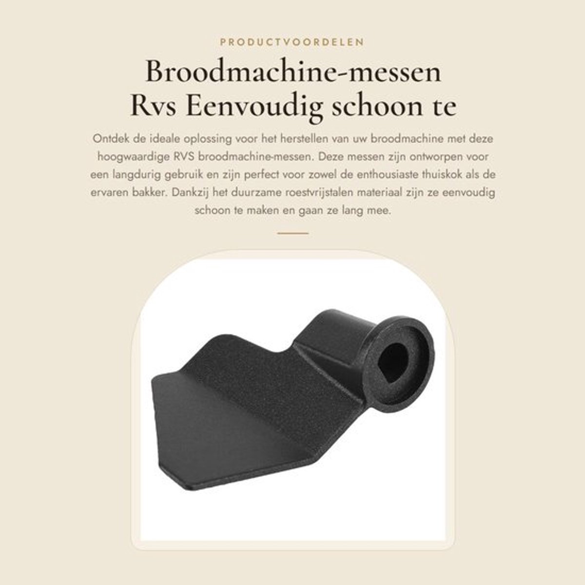 Broodmachine Messen - Hoogwaardige Roestvrij Stalen Messen - Universele Vervangonderdelen - Eenvoudig Schoon te Maken - Diameter 0.8 cm - Totale Afmetingen 65 x 38 mm - Deegmes