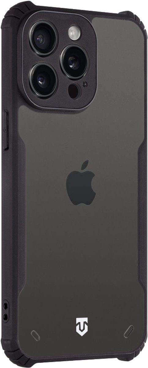Tactical hoesje - Geschikt voor iPhone 15 Pro Max - Clear Black