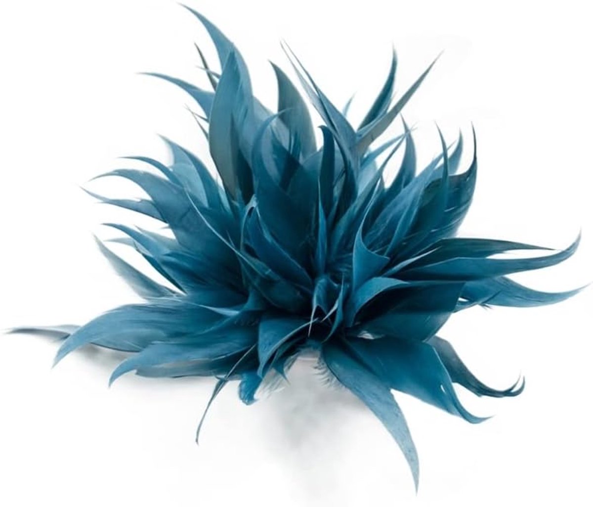 Broche met veren voor dames, pluizige veer broche struisvogelveer broche bruid bruiloft hoofdtooi kostuum decoratie veren haaraccessoire haarclip broche voor vrouwen meisjes Halloween feest