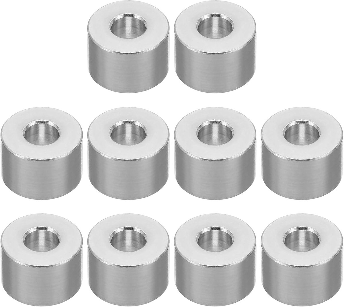 M6 ronde aluminium afstandhouders, 10 stuks metalen afstandhouders aluminium 6,2 mm ID x 15 mm OD x 10 mm L dikke aluminium spacer-schroefstal voor 1/4 inch of M6 schroeven