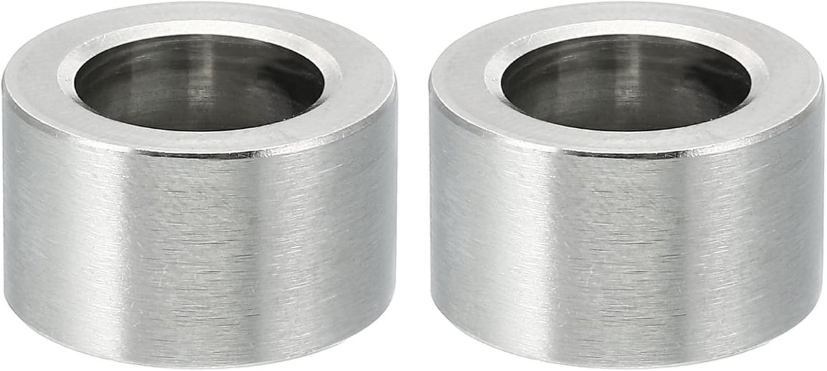M10 roestvrijstalen afstandhouders, 2 stuks metalen afstandhouder roestvrij staal 10,2 mm ID x 16 mm OD x 10 mm L afstandsschroef afstandhouder ronde voor 3/8 "M10 schroefbouten