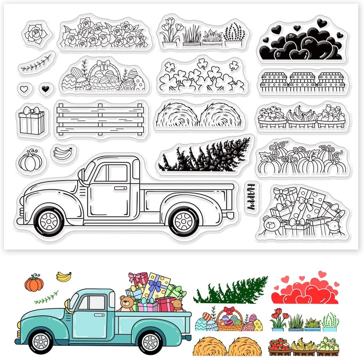 Opneembare Heldere Stempels Transparante Rubber Stempels Bloem Blad Siliconen Stempels voor DIY Scrapbooking Kaarten Maken Decoratie Album Handwerk
